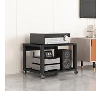 Media Stand Audio Rack - Supporto stereo moderno Mid-Century per console di gioco, DVD e apparecchiature AV - Mensola angolare e supporto per giradischi per soggiorno e sale da gioco.