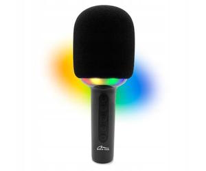 media-tech Microfono per karaoke con altoparlante Bluetooth MT399 Lettore MP3 Funzione eco 5 modalità di cambio voce Retroilluminazione Fino a 4 ore di funzionamento