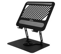 Media-Tech MT2662 Supporto portatile regolabile da 10-17 pollici | Rotazione a 360° Accessorio da scrivania ergonomico | Pieghevole Alluminio Acciaio al carbonio | Supporto portatile antiscivolo con