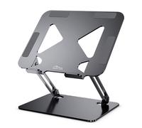 media-tech Supporto ergonomico per laptop 10 a 17 pollici | Altezza regolabile e pieghevole | Robusto supporto per notebook in alluminio e acciaio al carbonio | piedini antiscivolo