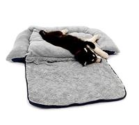 MEDIA WAVE store Poltroncina allungabile Cani Doppia Funzione Cuccia Morbida 112x55x18 di Colore Blu