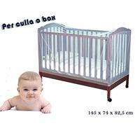 MEDIA WAVE store Zanzariera universale per culle lettini e box 145 x 74 x 82,5 cm Mosquito Net