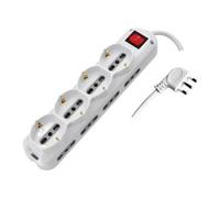 Mediacom M-PM12 Multipresa 4*Schuko 10/16A 8*Bipasso 10/16A 1.5m Bianco