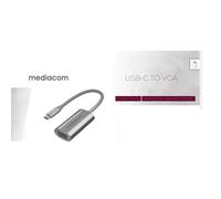 MEDIACOM MD-C307 ADATTATORE TYPE-C / VGA IN ALLUMINIO GRIGIO