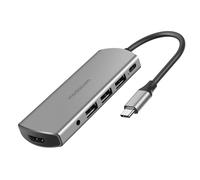 Mediacom MD-C309 replicatore di porte e docking station per notebook Cablato USB 3.2 Gen 1 (3.1 Gen 1) Type-C Alluminio Mediacom