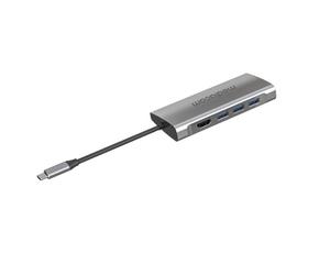 Mediacom MD-C316 Adattatore USB-C to 1HDMI/3USB3.0/SD/MicroSD/GLAN/CardReader