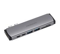Mediacom MD-M201 replicatore di porte e docking station per laptop Cablato USB 3.2 Gen 1 (3.1 Gen 1) Type-C Alluminio Mediacom