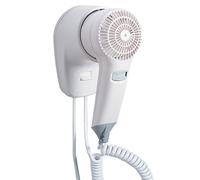 Medial - 704000 - Asciugacapelli da hotel Yul Basic - aggancio frontale - 9,1x14,7x15 cm - 1200 W - 220-240 V - ABS - bianco - Medial - 82590 - Conf. da 1 Pz. - 704000