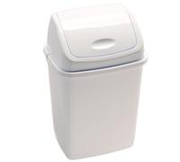 Medial - 909018 - Pattumiera con coperchio basculante Rif Basic - 29x23x45 cm - 18 L - bianco - Medial - 82730 - Conf. da 1 Pz. - 909018