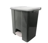 Medial - 912670 - Contenitore mobile Ecoconti - a pedale - 60 L - plastica riciclata - grigio-bianco - Medial - 97421 - Conf. da 1 Pz. - 912670