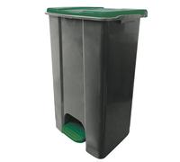 Medial - 912878 - Contenitore mobile Ecoconti - a pedale - 80 L - plastica riciclata - grigio-verde - Medial - 97433 - Conf. da 1 Pz. - 912878