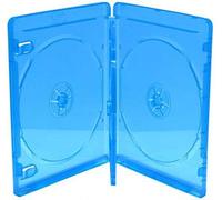 MediaRange - 30 custodie per 3 Dischi Blu-Ray/Dvd/CD, 14 mm, Colore: Blu/Trasparente