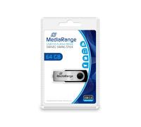 MediaRange 64GB USB 2.0 unit flash USB USB Type-A / Micro-USB Nero Argento (USB-Stick 64GB USB 2.0 Flexi - 64GB USB 2.0 64 GB NEW