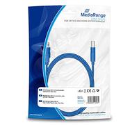 MediaRange USB 3.0 Anschlusskabel, Stecker A/B, 1.8m, blau