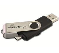 Mediarange 813012 mr931 otg usb flash drive 16gb mobile 2in1 argento