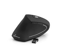MediaRange ergonomische Maus optisch kabellos für Linkshänder schwarz