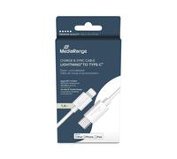 MediaRange Apple Lightning® to USB Type-C® Data & Charging Cable - 1m - White