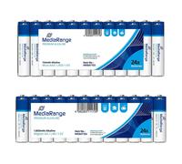 MediaRange Batterie Alcaline 1.5V 2x MRBAT106 LR6 AA + 2x MRBAT103 LR03 AAA