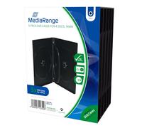 MediaRange BOX35-4 custodia CD/DVD Scatola con DVD 4 dischi Nero (DVD Leerbox MediaRange 4er DVD Box 5) NEW