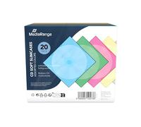 MediaRange BOX37 Custodie Morbide CD Soft Cases Slim, 20 pezzi, 5 colori x 4 custodie