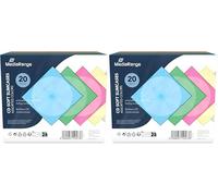 MediaRange BOX37 Custodie Morbide CD Soft Cases Slim, 20 Pezzi, 5 Colori x 4 custodie (Confezione da 2)
