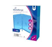 MediaRange BOX38-4-30 Custodia Jewel 4dischi Blu, Trasparente custodia CD/DVD