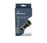 MediaRange Caricabatteria da auto con 1 porta USB-A e 1 porta USB-C, caricabatteria da auto per accendisigari, uscita 3,4 A, compatibile con tutti i normali smartphone e tablet con porta micro USB