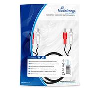 MediaRange - Cavo audio con 2 spine RCA e 2 connettori RCA maschio, 2,5 m, colore: Nero