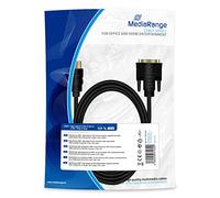 MediaRange - Cavo di collegamento da HDMITM a DVI, contatti dorati, spina HDMI/DVI-D (18+1 poli), 2,0 m, colore: Nero