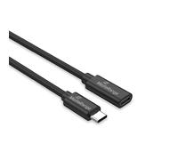 MediaRange Cavo di prolunga USB Type-C maschio a femmina, USB 3.2 Gen 1x1 5 Gbps, supporta USB-C Power Delivery 60 W max., 2 m, nero