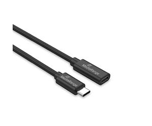 MediaRange Cavo di prolunga USB Type-C maschio a femmina, USB 3.2 Gen 1x1 5 Gbps, supporta USB-C Power Delivery 60 W max., 2 m, nero
