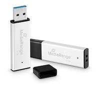 MediaRange Chiavetta USB 3.0 ad alte prestazioni da 32 GB, mini USB Flash Drive con alloggiamento in alluminio di alta qualità, espansione della memoria esterna con velocità di lettura fino a 130 MB/s
