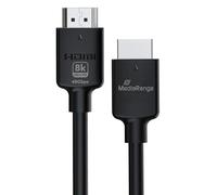 MediaRange HDMI - Cavo Ethernet Ultra High Speed (Ver. 2.1), 48 Gbps, 2 m, colore: Nero