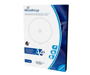 MediaRange Labels for CD DVD+BD 15-118 mm High-Gloss Pack of 100