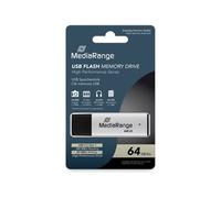 MediaRange USB-Stick MR1901 silber, schwarz 64 GB NUOVO