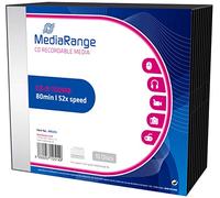 MediaRange CD-R 700MB 80min 52x Write Speed, Pack of 10 in Slim Case Slimcase 10