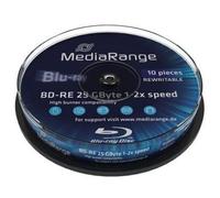 MediaRange MR501 disco vergine Blu-Ray BD-RE 25 GB 10 pz (MediaRange - 10 x BD-RE - 25GB 2x - Sp)