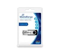 MEDIARANGE MR913 128 GB USB tipo A 2.0 10 MB/s Girevole Nero Argento flash drive