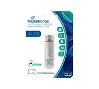 MEDIARANGE MR937 64 GB USB Type-A / USB Type-C 3.2 Gen 1 (3.1 Gen 1) 70 MB/s