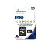 MediaRange Scheda di memoria microSDXC™, UHS-1, classe 10, con adattatore per scheda SD, 256 GB
