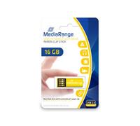 MediaRange MR976 Nano USB Stick 16GB yellow with paper clip function 16 GB