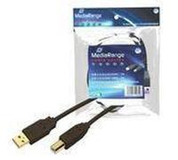 MediaRange MRCS101 cavo USB 1,8 m USB A USB B Nero (MediaRange Printer Cable - USB-kabel -) NEW