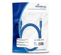 MediaRange MRCS149 3m USB A USB B Male Male Blue USB Cable - USB Cables (3 m, USB A, USB B, 3.0 (3.1 Gen 1), Male/Male, Blue)