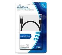 MediaRange MRCS160 cavo USB USB 3.2 Gen 1 3.1 Gen 1 12 m USB A USB C Nero (MediaRange Lade- & Datenkabel USB 3.0)