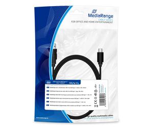 MediaRange MRCS182 Charging and Data Cable 1.8 m USB 3.0 Type C Black