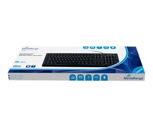 MEDIARANGE MROS101 Full-size (100%) Cablato USB QWERTZ Nero Standard keyboard