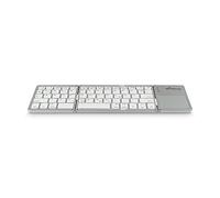 MR OS133 - Tastiera, Bluetooth, USB, touchpad, pieghevole, argento
