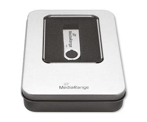MediaRange Scatola di immagazzinaggio di alluminio argento BOX901 per USB Chiavetta USB