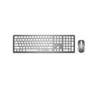 MediaRange Tastiera radio e mouse ottico a 4 tasti, bianco/argento