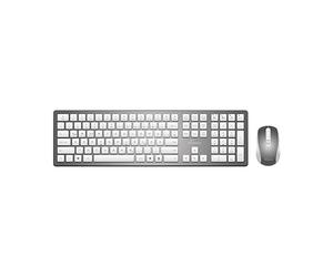 MediaRange Tastiera radio e mouse ottico a 4 tasti, bianco/argento